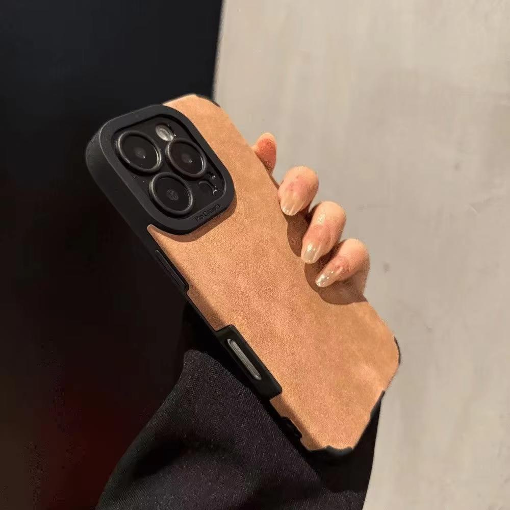 Luxus Matte Leder Silikon Handyhülle Für iPhone 17 16 15 14 13 12 11 Pro Max XS XR X 7 8 16 Plus 17Air Stoßfest Weiche Abdeckung