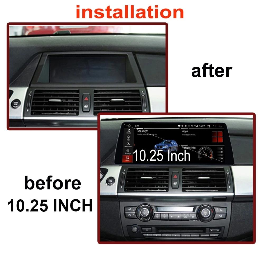 For BMW X5 E70 X6 E71 CCC / CIC System 10.25" IPS Screen Android 14 Car Video Player Multimedia Radio Stereo GPS Navigation
