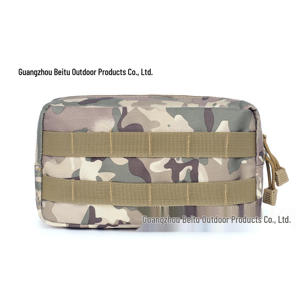 Multifunctional Tactical MOLLE Outdoor Storage Handbag with Zippered Pouch