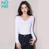 Women's Slim Fit V-Neck Long-Sleeve Thermal Top
