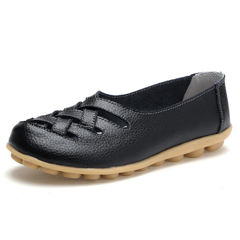 Fashion Genuine Leather Shoes For Women Soft Their Flat Shoes Women Footwear  Nurse Loafers Women Casual Shoes Leather Flats Luxury 2024