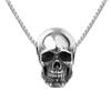 Gotische Hip Hop Totenkopf Anhänger Halsketten Für Männer Edelstahl Punk Mode Skelett Halskette Halloween Schmuck Geschenke Großhandel