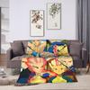 Inazuma Eleven Anime Blankets Flannel Spring/Autumn Breathable Lightweight Thin Throw Blankets for Sofa Travel Rug Piece
