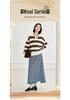 Korean Style Color Block Striped Wool Knit Pullover - Women's Loose Long Sleeve Sweater for Autumn/Winter