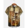 Summer short-sleeved men's shirts retro design shirts