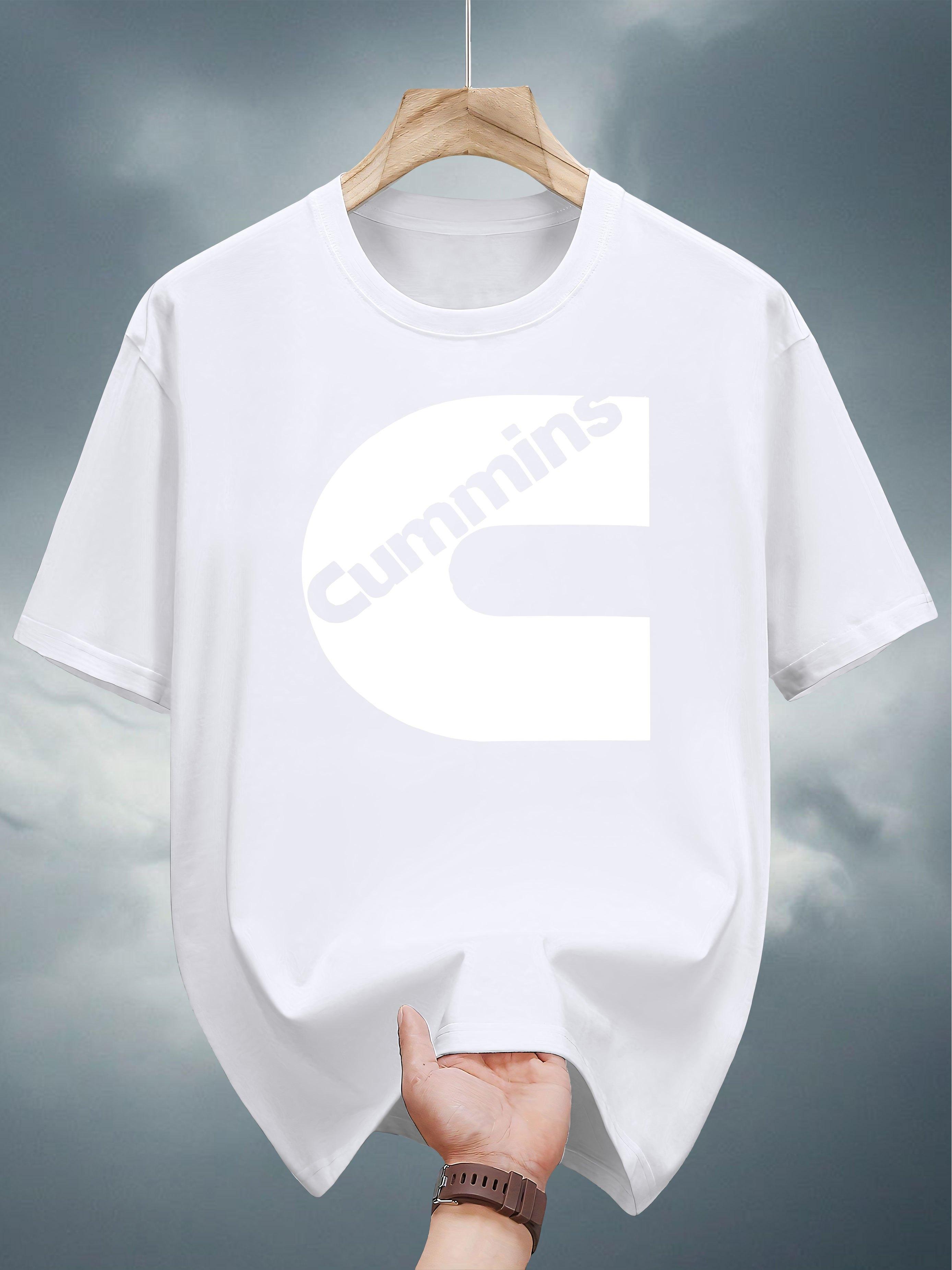 Casual Cotton T-shirt with Bold  CUMMINS  Print - Short Sleeve XXXL