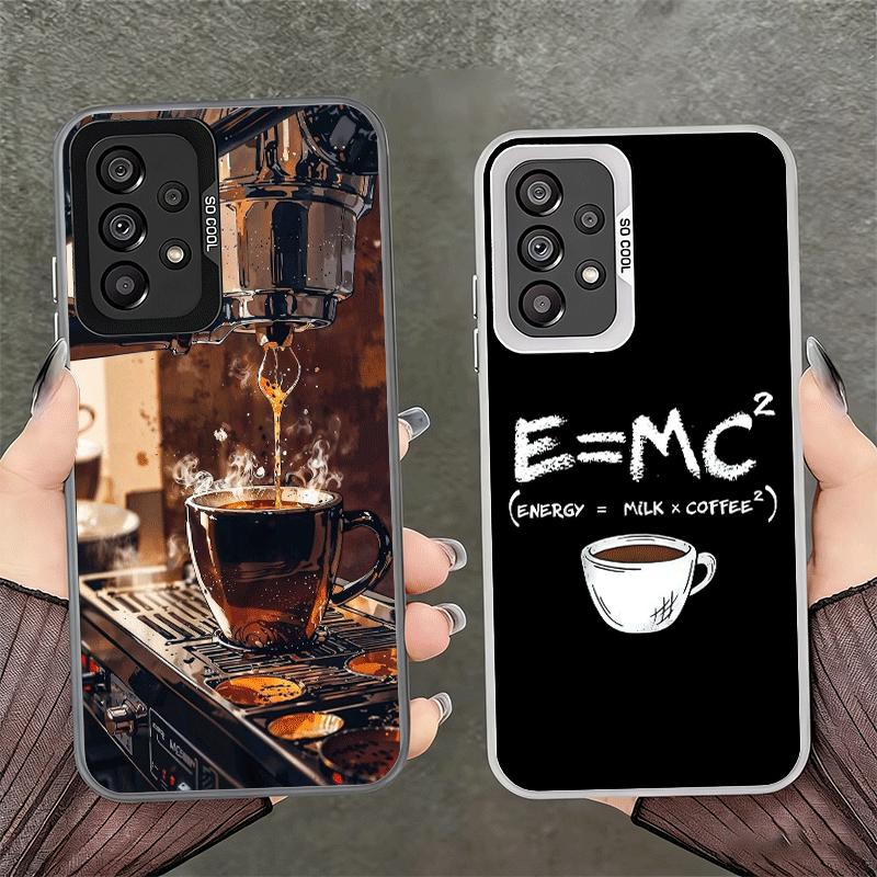 Black Coffee Fashion Style Shockproof Phone Case for Samsung A17 A16 A15 A14 A37 A57 A36 A56 A26 A35 A55 A25 A34 A54 A24 A13 A23