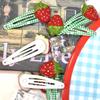 2-Pack Fruit Hair Clip Small Metal Snap Hairpins for Women Kids Toddlers Girls