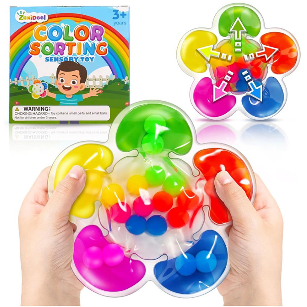 Multipurpose Sensory Color Sorting Game for Toddler Enhances Fine Motor Skills with Preschool Educational Toy
