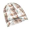 Kitten Cat Floral Watercolor Adult Knit Beanie with Easy Modern Style, Effortlessly Fits Seasonal Wardrobes And Pairs Well with Jackets Or Casual Look