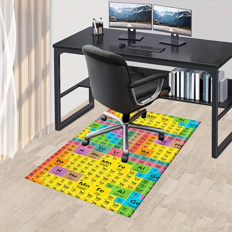 1pc Periodic Table,Chemistry,Elements Office Carpet Soft Polyester Non slip Machine Washable Indoor