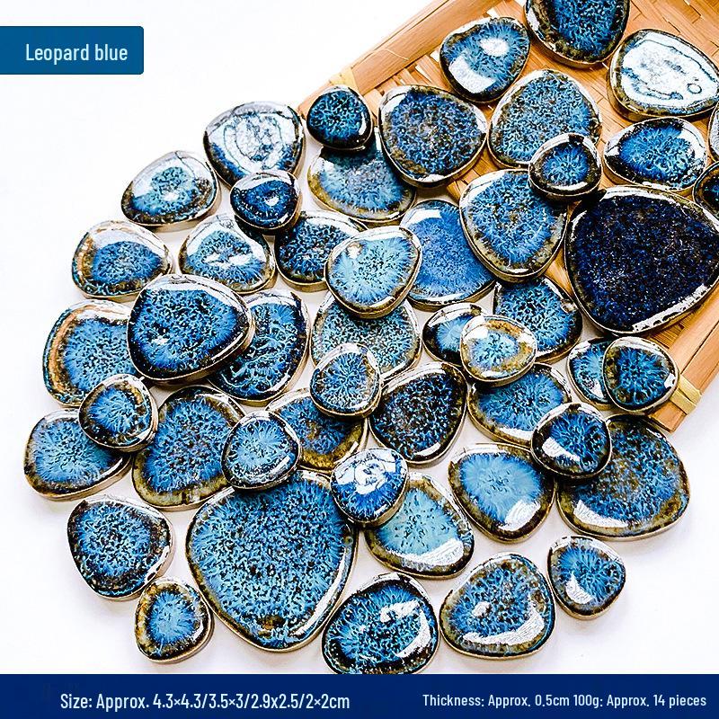 Handmade Ceramic Mosaic Art Kit: Blue & White Porcelain Pieces for Creative Parent-Child Projects