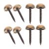 8pcs 15mm Decorative Screw Caps Cover Brass Tapping Screws for DIY Projects Furniture Upholstery Wood