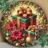 Metal Wall Art Round Sign Christmas Gift Home Decor Plaque Kitchen Bar Cafe