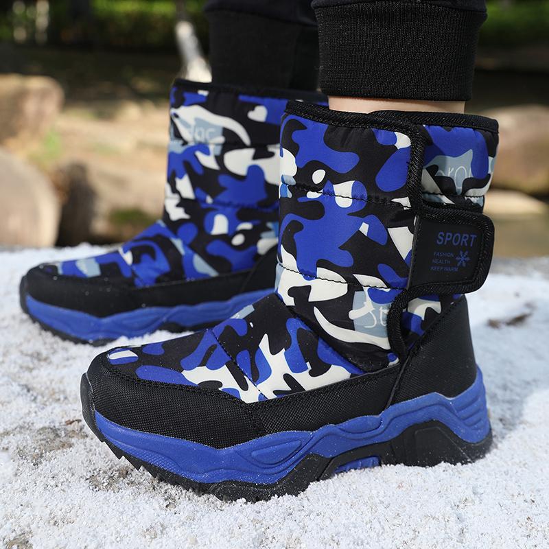 Stivali da Neve Caldi in Velluto High Top per Bambini Scarpe in Cotone per Ragazzi e Ragazze Scarpe in Cotone da Studente