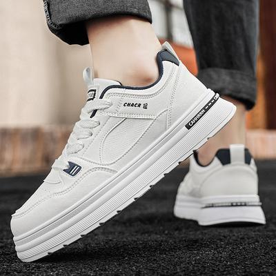 Lässige kleine weiße Schuhe mit niedrigem Schaft, flacher Sohle, abriebfest, sportlich, trendig, Jugend, neue koreanische Version, Plateauschuhe, Herren s