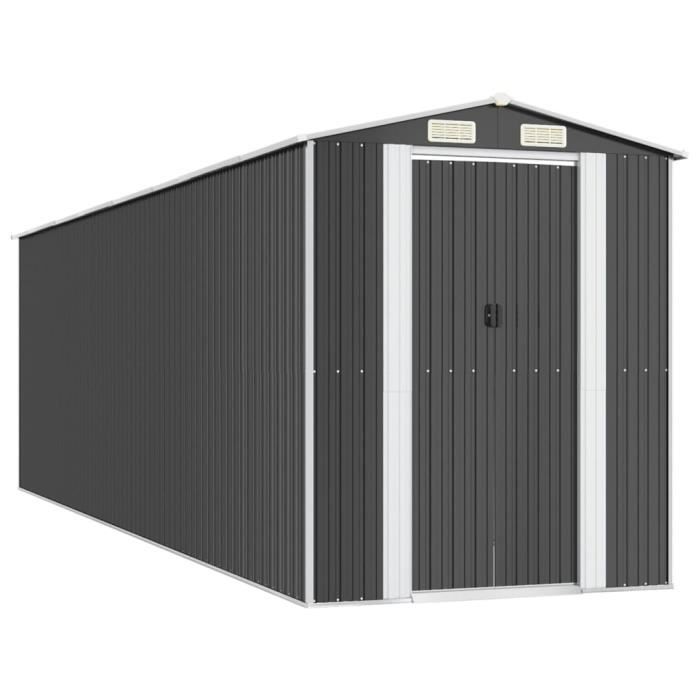 VidaXL Garden Shed Anthracite 192x689x223 Cm Galvanized Steel 3147455