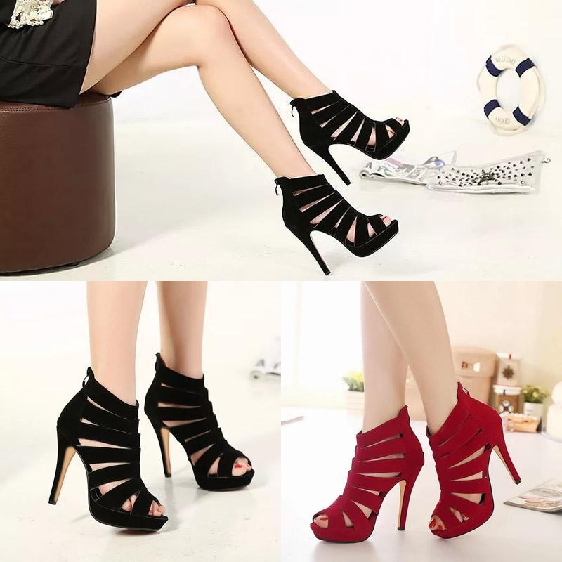 Yeni Moda gösterisi Kadın Sandalet Moda Seksi Yüksek Topuklu Platform Pompaları Peep Toe Sandalet Rahat Beyaz Kırmızı Düğün Ayakkabıları