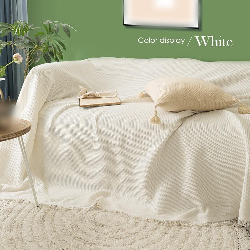 

1PC Nordic Cotton Sofa Throw Blankets Outdoor Camping Picnic Large Blanket Leisure Relax Beach Towel White Travel Rug Tassels Li 90x90cm белый