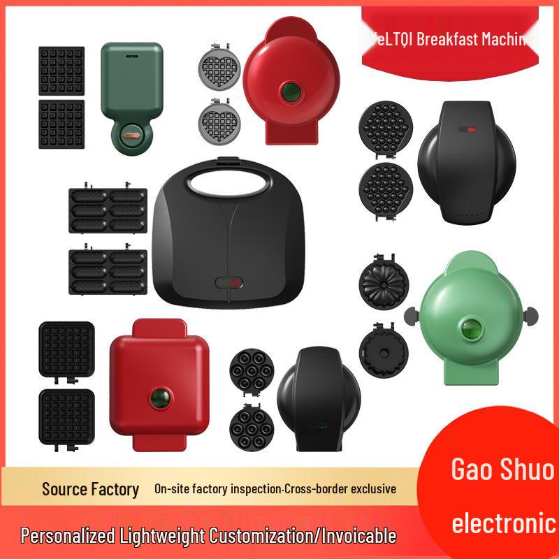 Tech Multifunctional Breakfast Machine: Bread Maker, Sandwich Press, Grill & Waffle Maker