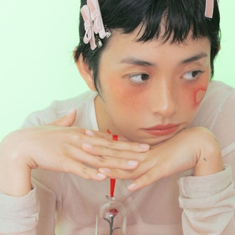 

LOVE ME MONSTER [HA_2SET] Velvet Love Ribbon S Hair Pin PINK