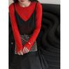 LUXI Women's Retro Polka Dot Layered Vest Dress, Early Spring New Arrival, Lazy Style Spaghetti Strap - 89019
