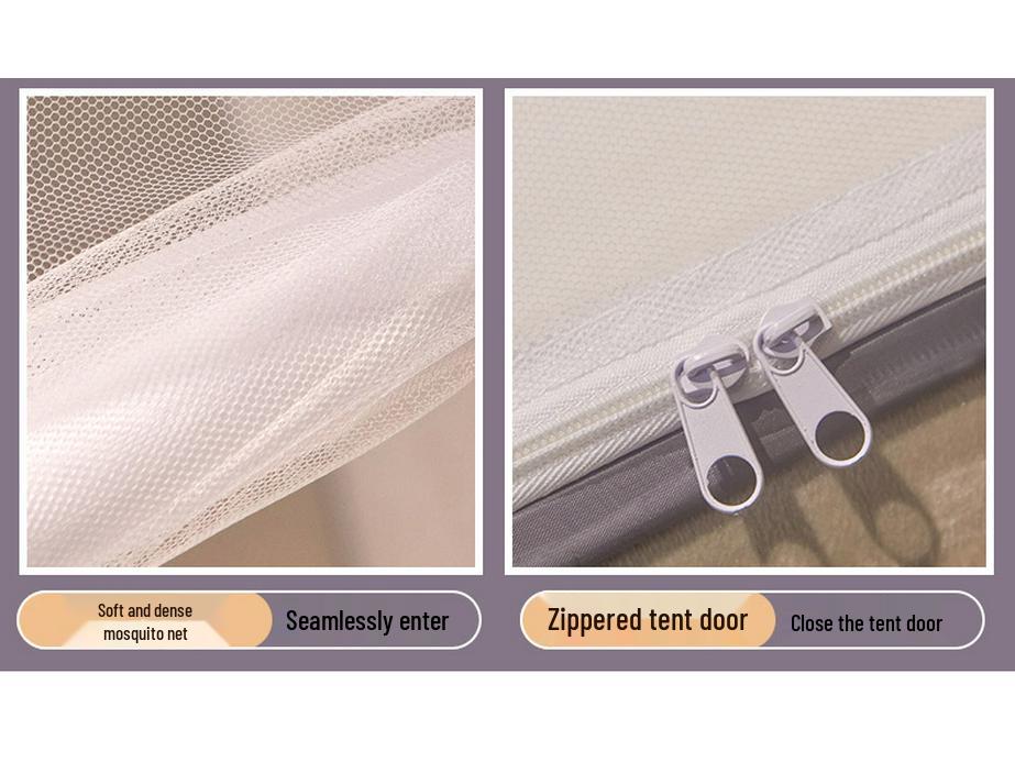 Wolnostojący Składany 3-drzwiowy Jurt Mongolski Moskitiera – Odporny na komary, 1,5m/1,8m