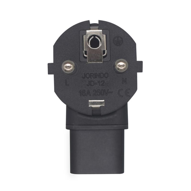 EU to IEC320 C13 Power Adapter,EU Male to IEC320 C13 Female AC Plug,EU(4.8mm) 2 Pin to PDU/UPS Conversion Plug,16A 250V