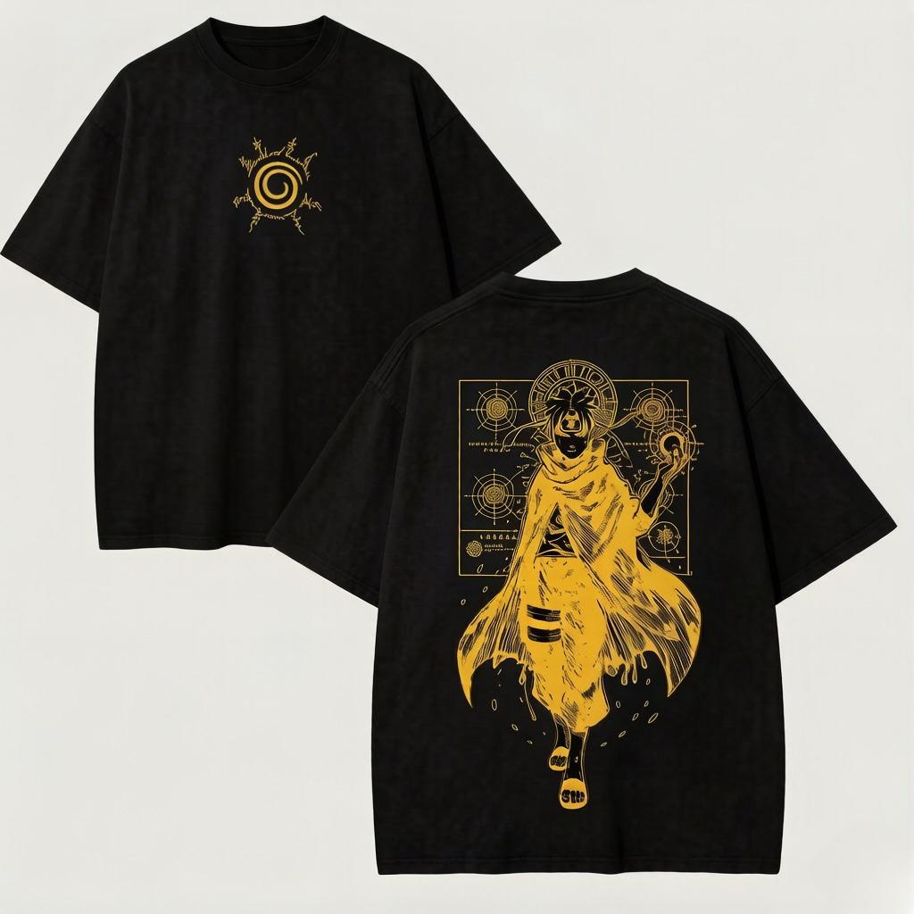 Cotton T-Shirt Zen Mode Classical Anime Pattern Men's Clothing Breathable Cotton Apparel