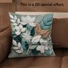 2D Floral Embellished Pillowcases With 3D Effect Pattern Cushion Cover Suitable For Sofa Bedroom Car Pillow Cover