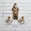Metal Candle Sconces Gothic Candle Holders Double Stand Wall Mount Candelabra for Dining Room Wedding Living Room Anniversary