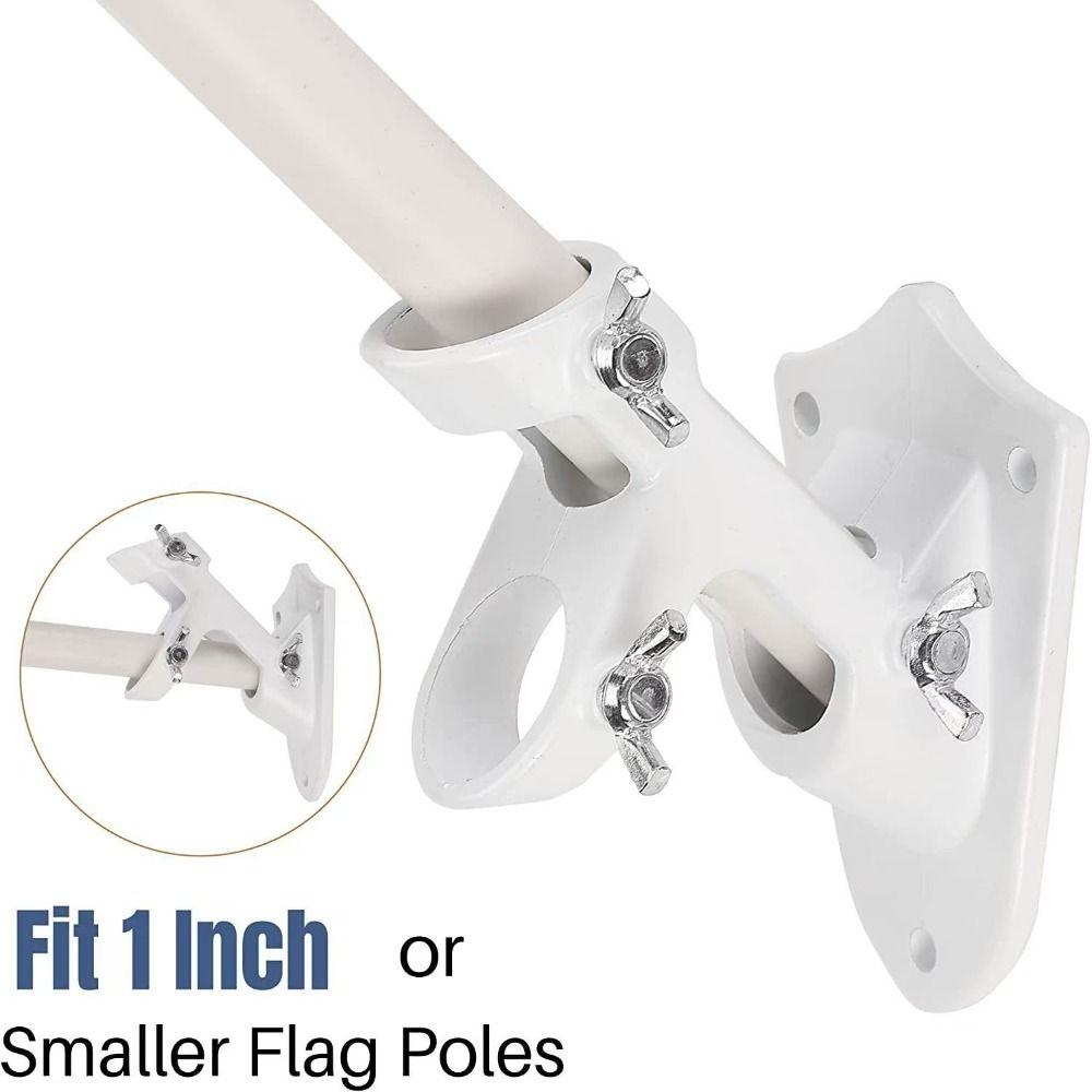 Double Hole Wall Flag Pole Holder Wall-mounted Yard Banner Stand Flagpole Display Socket  House