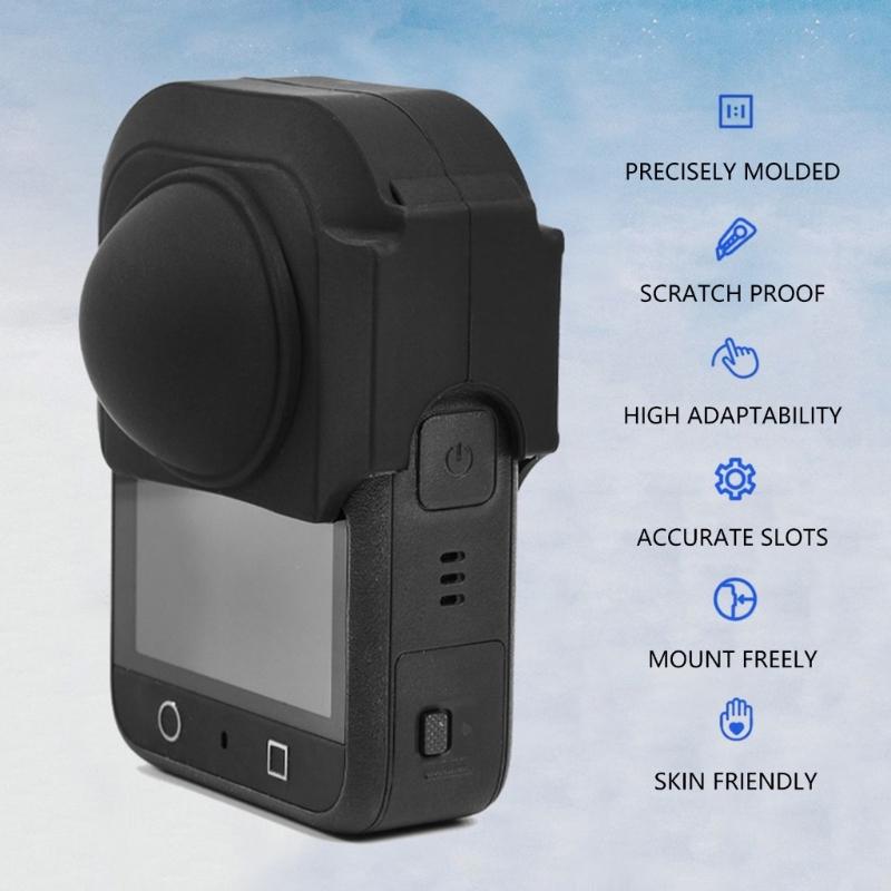 Stoßfeste Kameraobjektivschutz Hülle aus flexiblem Silikon Staubdicht Schützend Für Action-Kameras Einfache Installation