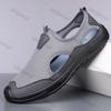 Fashion Men's Casual Shoes 2025 Summer New Breathable Mesh Comfortable Men Sandals Hollow Soft Bottom Lightweight Fashion Slip On Flats