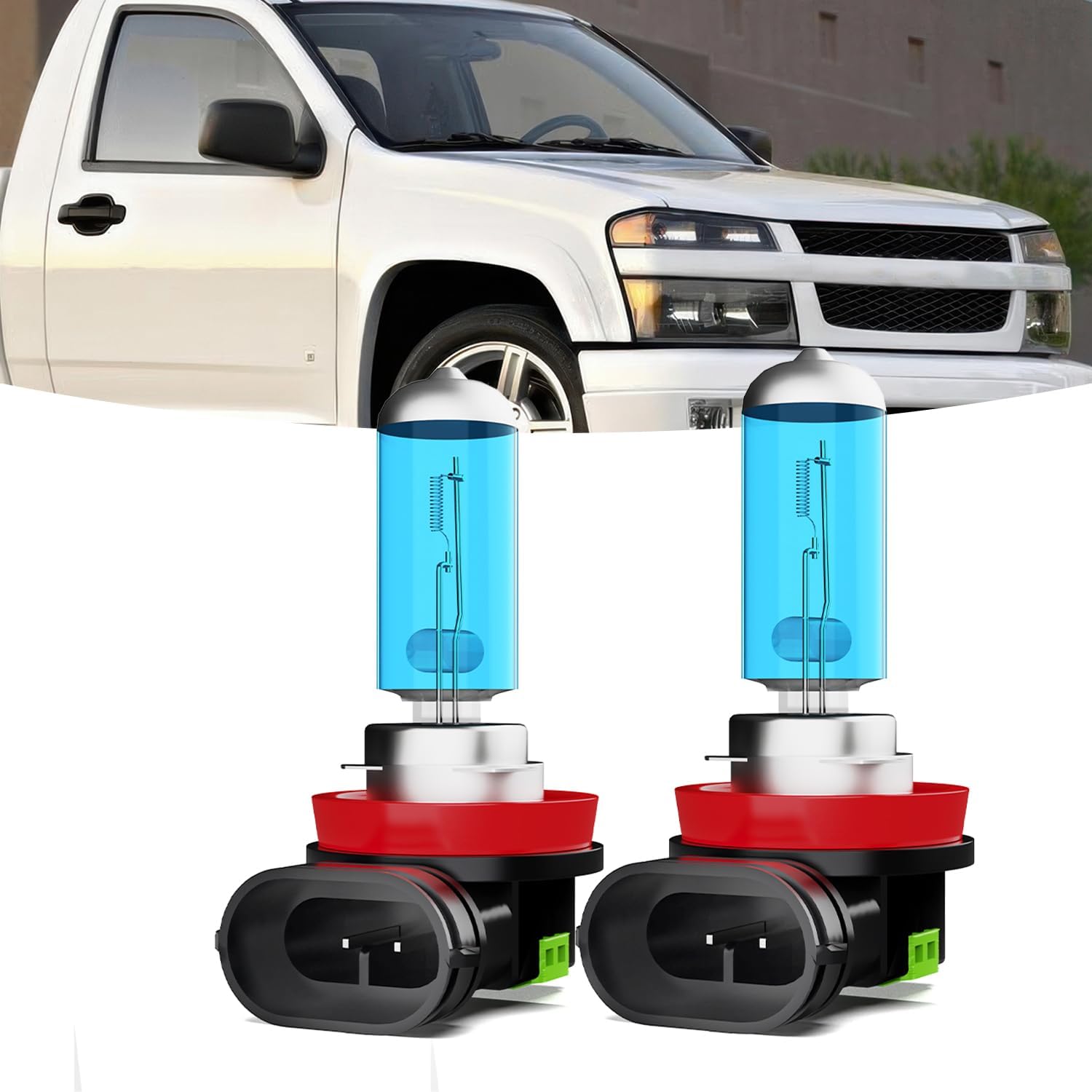 

Halogen Headlights Fit for Chevrolet Chevy Colorado 2015-2020 Headlight Bulbs,9005/HB3/H10 High Beam + H11/H8/H9 Low Beam Bright Front Car Year:2004-2008 for Chevy