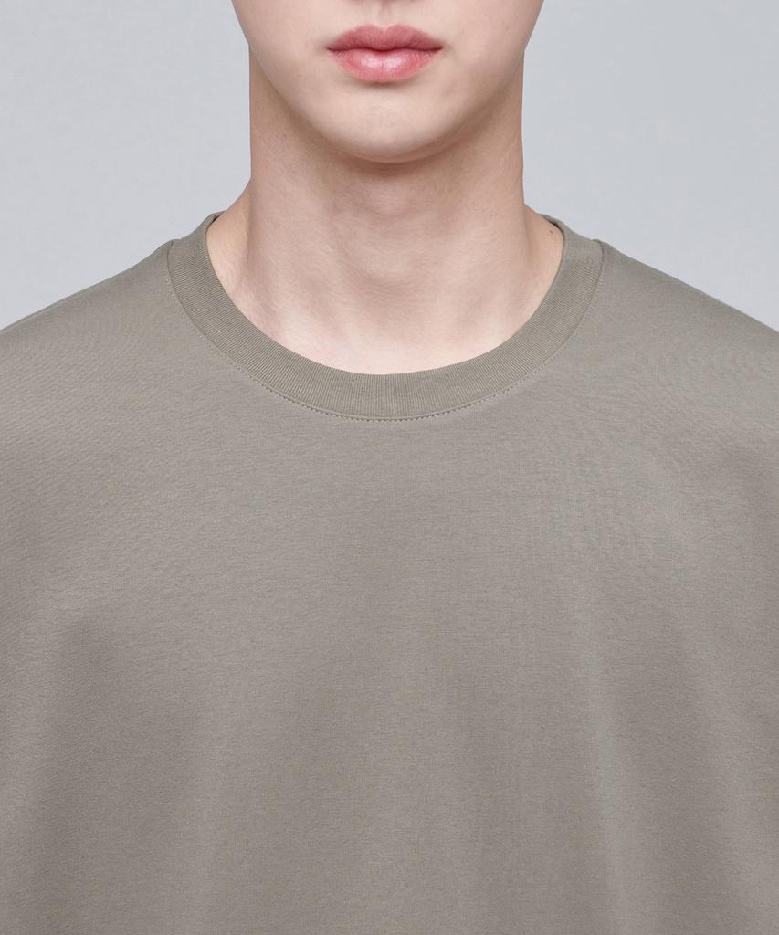 MUSINSA STANDARD Ponte Dolman Sleeve Oversized T-Shirt [Dusty Beige]