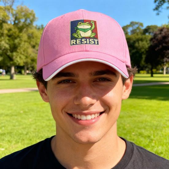 Men Baseball Hat Embroidered Pattern Adjustable Camping Cap Compact Wide Design Outdoor Activity Hat