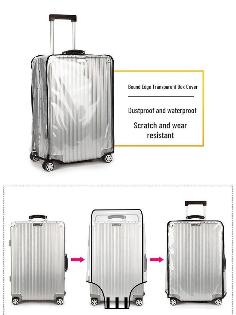 Thickened PVC Anti-Fall Transparent Dust Cover for Check-in Suitcases