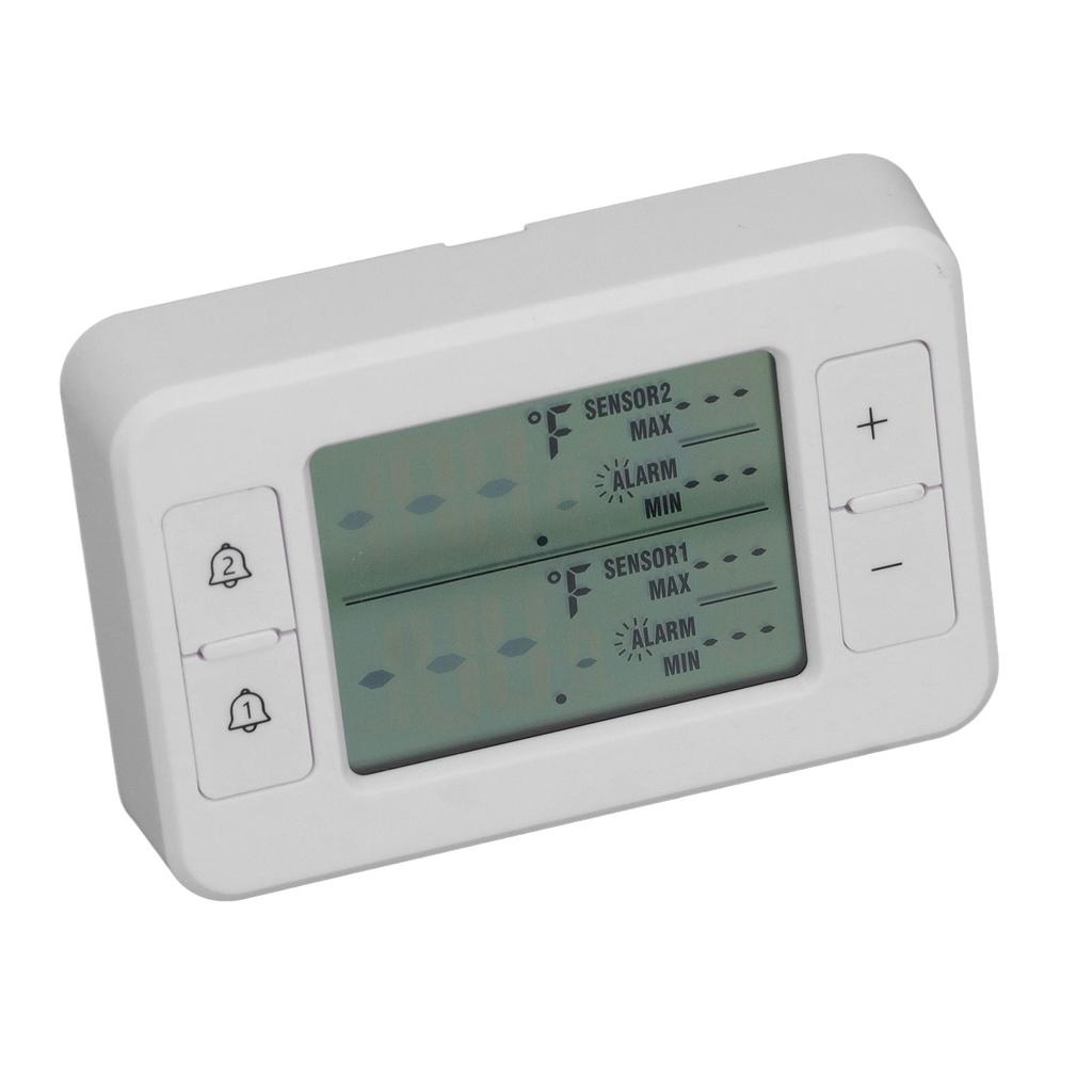 Termometro Digitale per Frigorifero con 2 Sensori Termometro Wireless per Interni/Esterni/Congelatore con Allarme