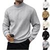 Suéter de Punto para Hombre Otoño Invierno, Jersey Casual de Cuello Medio de Color para Uso Diario al Aire Libre