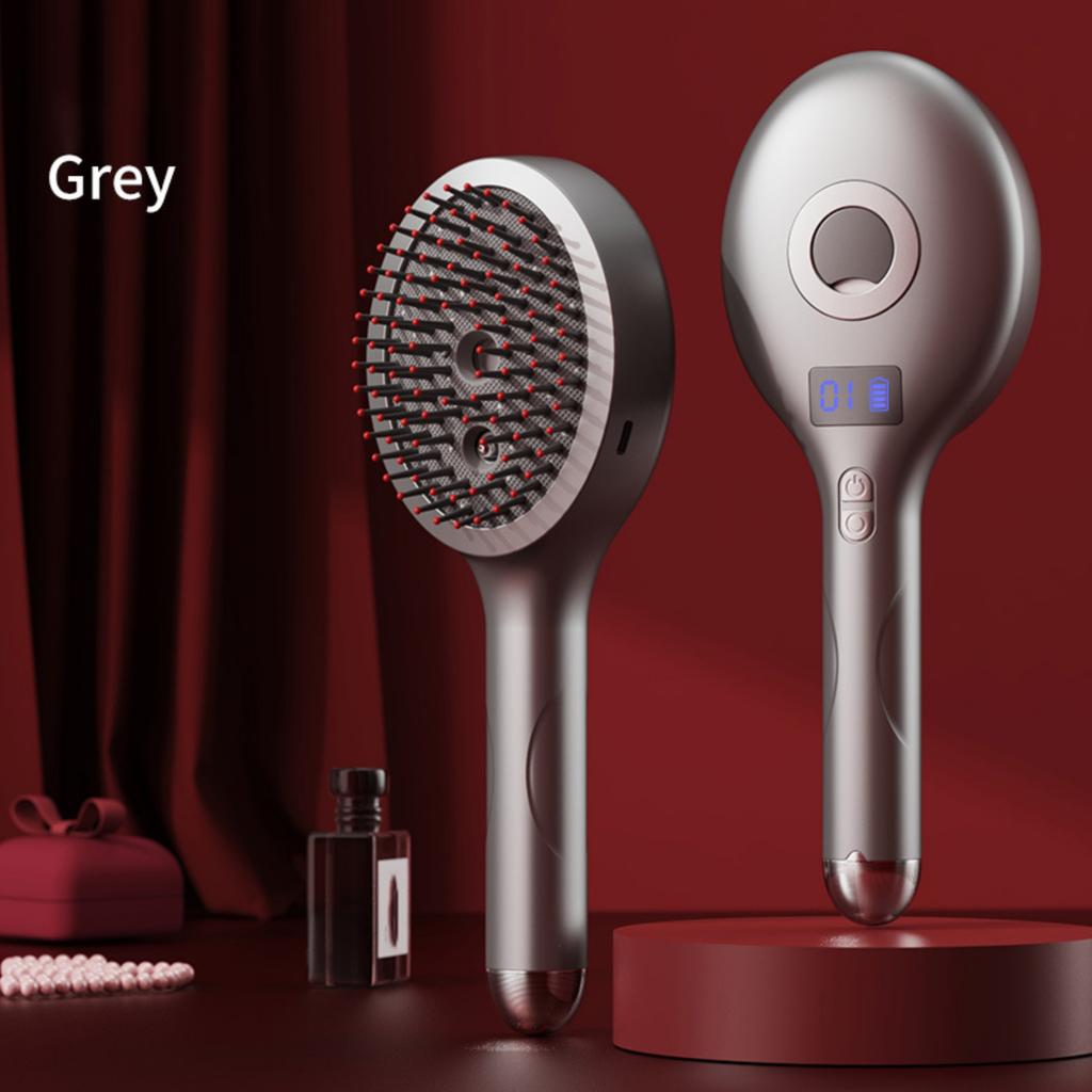 Electric Scalp Massage Hairbrush with Spray Function Rechargeable Hair Care Comb for Scalp Stimulation and Hair Nourishment