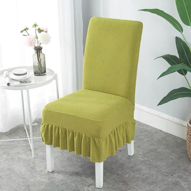 Esszimmerstuhlbezug, Jacquard-Spandex-Schonbezug, dehnbar, für Küchenstuhl, Sitz, Hotel, Bankett, elastisch