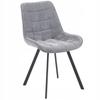 Upholstered Chair In Gray Chenille with Tufting for the Living Room and Dining Room Furnitex