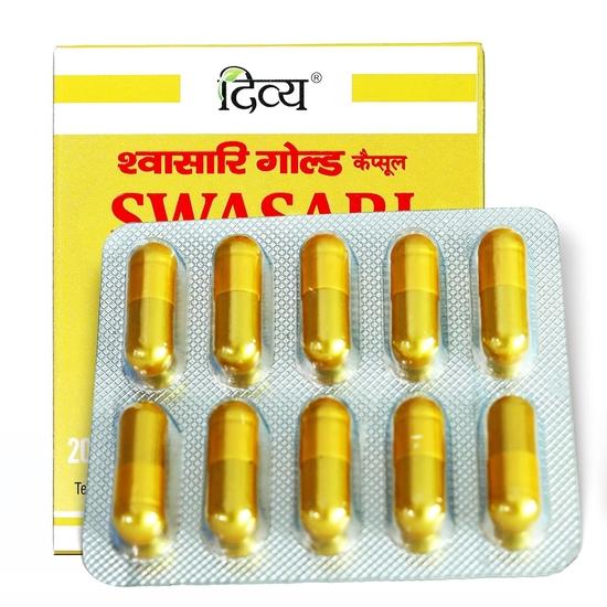 Patanjali Divya Swasari Gold Kapsel - 20 Tabletten - Packung mit 1