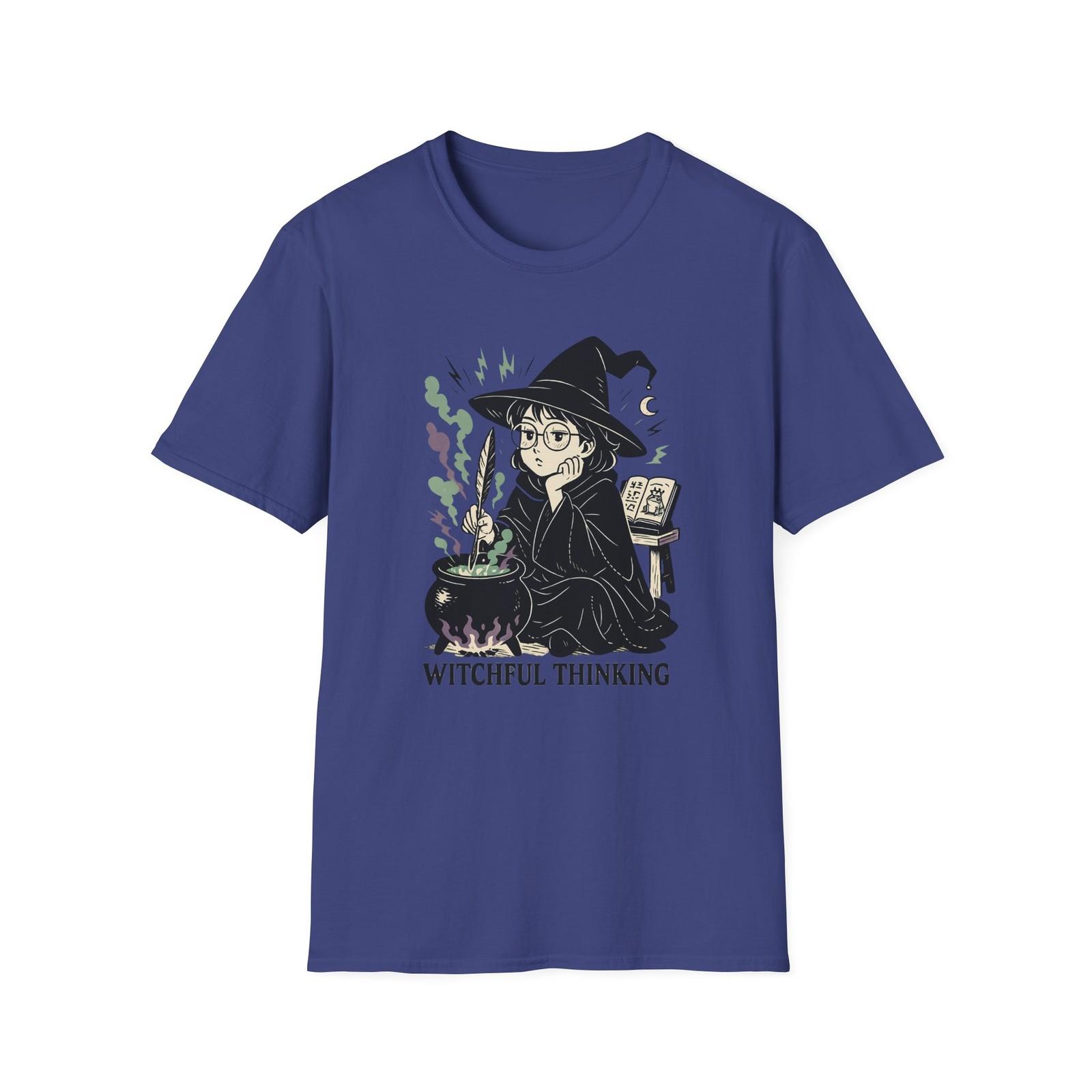 Unisex Softstyle T-Shirt Mens Womens Tees Top Witchful Thinking Witch Cauldron Halloween Spell 2XL