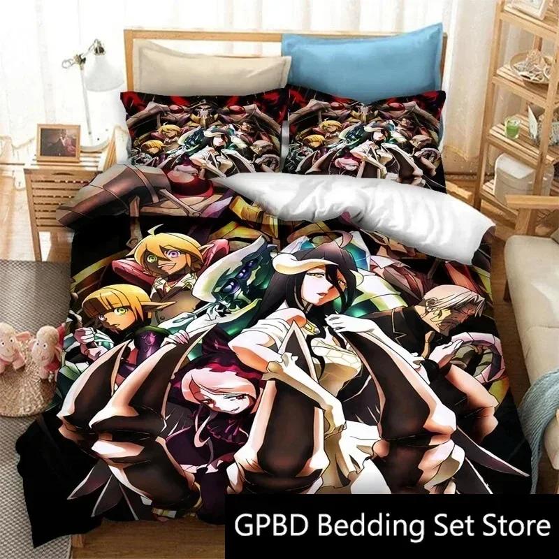 3D Print Anime Overlord Bedding Set Double Twin King Duvet Cover Comforter Pillowcase Boys Girls Adults Bedroom