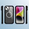 For iPhone 15 Plus/14 Plus Case Compatible with MagSafe Lens Frame Kickstand TPU + PC Shockproof Phone Cover