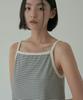 Lingseoul [Length Selection] Sleeveless Stripe Dress-(Medium, Long)