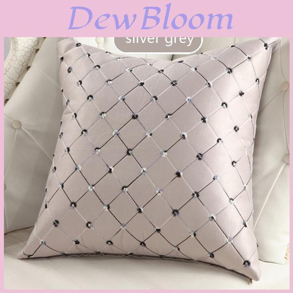 Stylish Multicolored Plaids Throw Pillow Case Square Cushion Cover For Sofa Decor