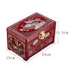 Vintage Wooden Jewelry Box with Copper Wire Inlay Mother of Pearl Handcrafted Pingyao Lacquerware